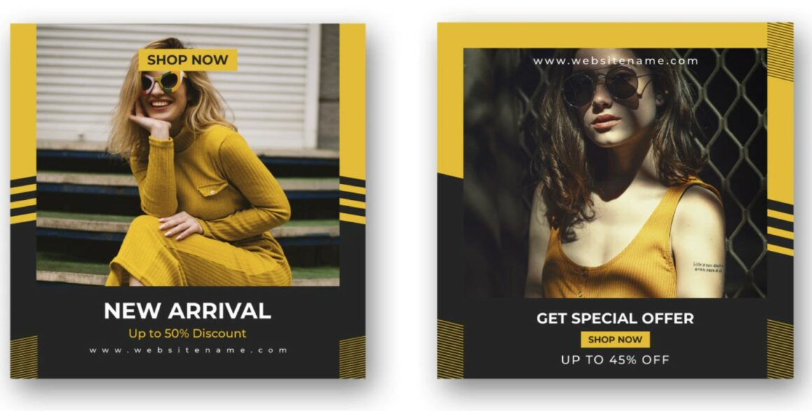 Fashion social media banner set