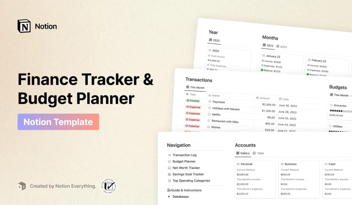 Notion Finance Tracker