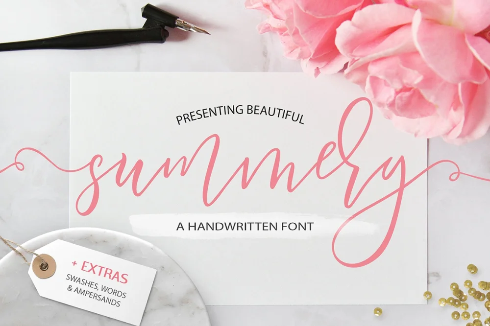 Summery Script Wedding Invitation Font