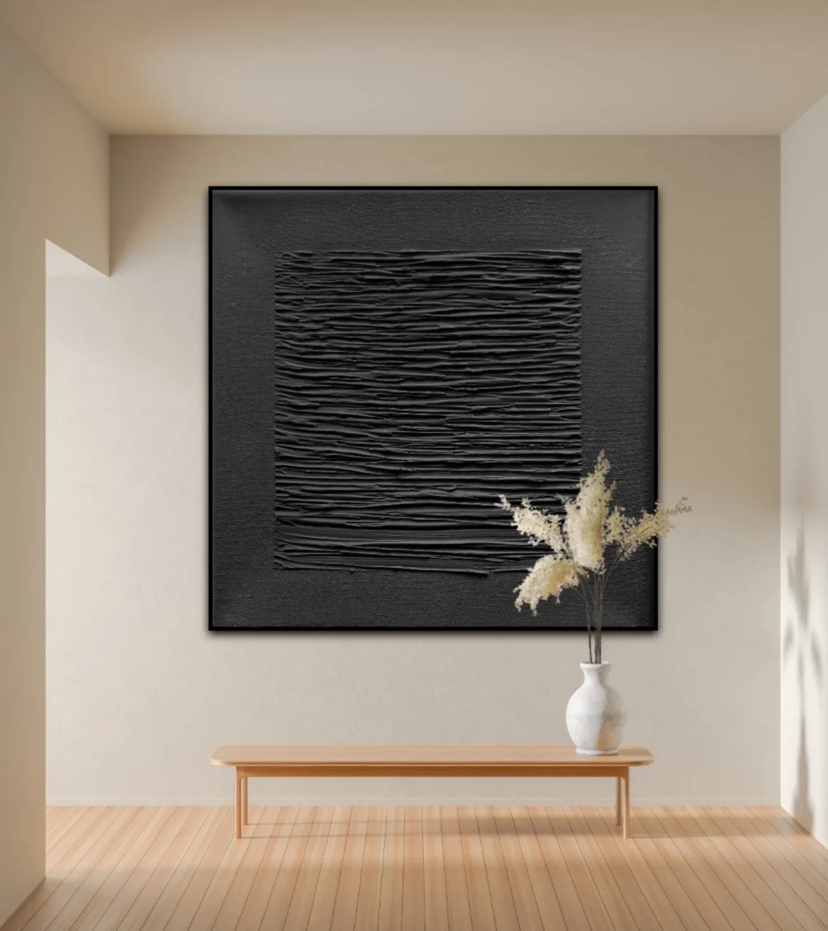 Minimalist black wall art
