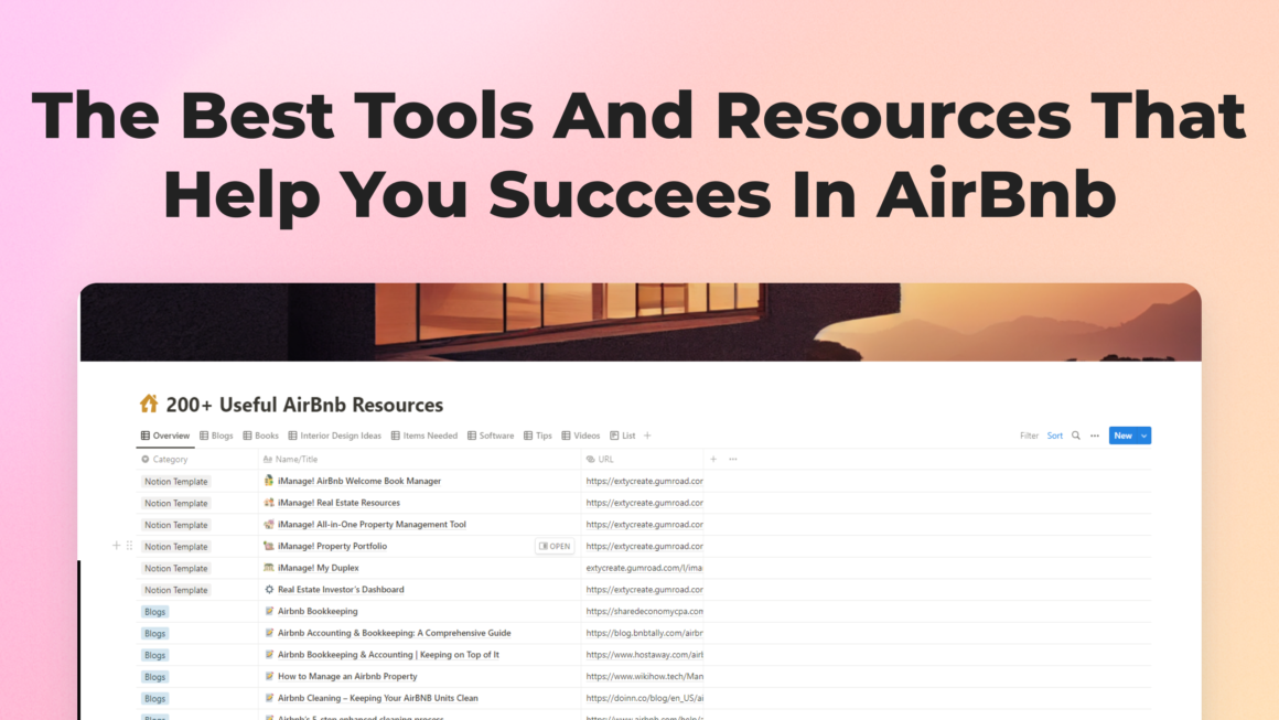 Airbnb Notion CRM and Management Templates