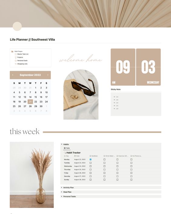 Minimal Notion Templates Inspiration