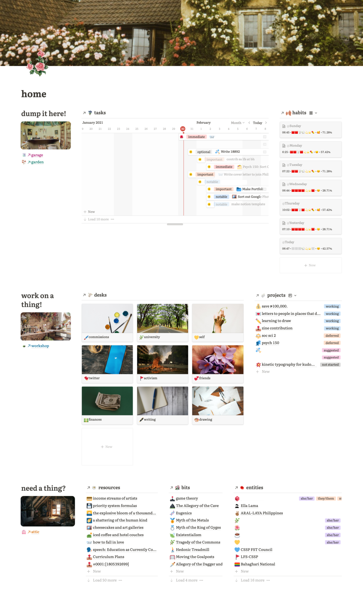 Notion Template Inspiration