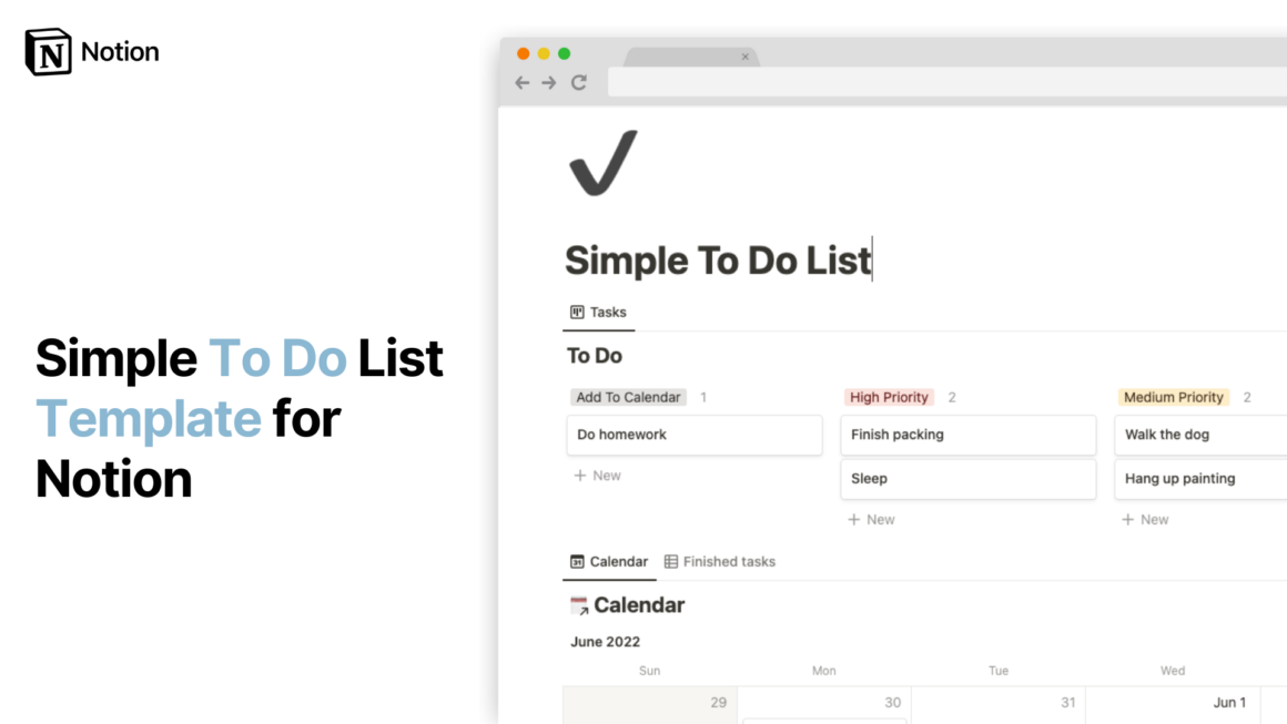 Simple To-Do List Template for Notion
