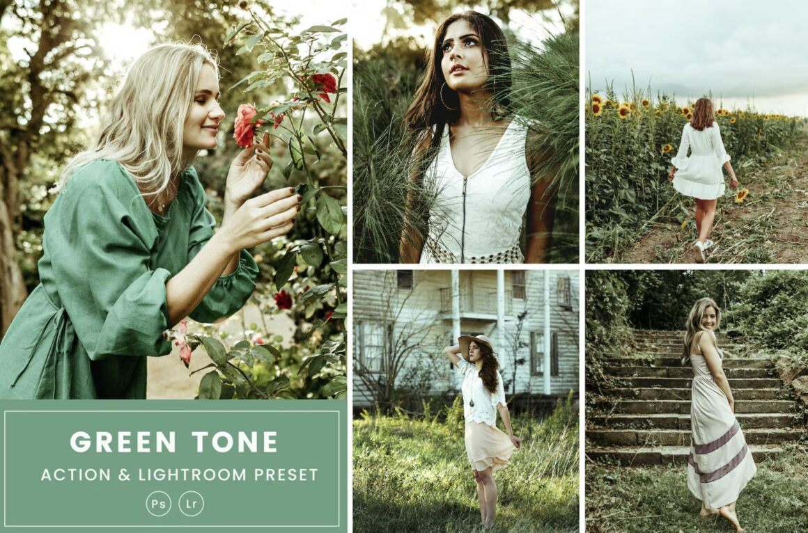 Green Tone Action & Lightroom Presets