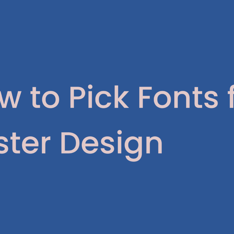 how to pick fonts