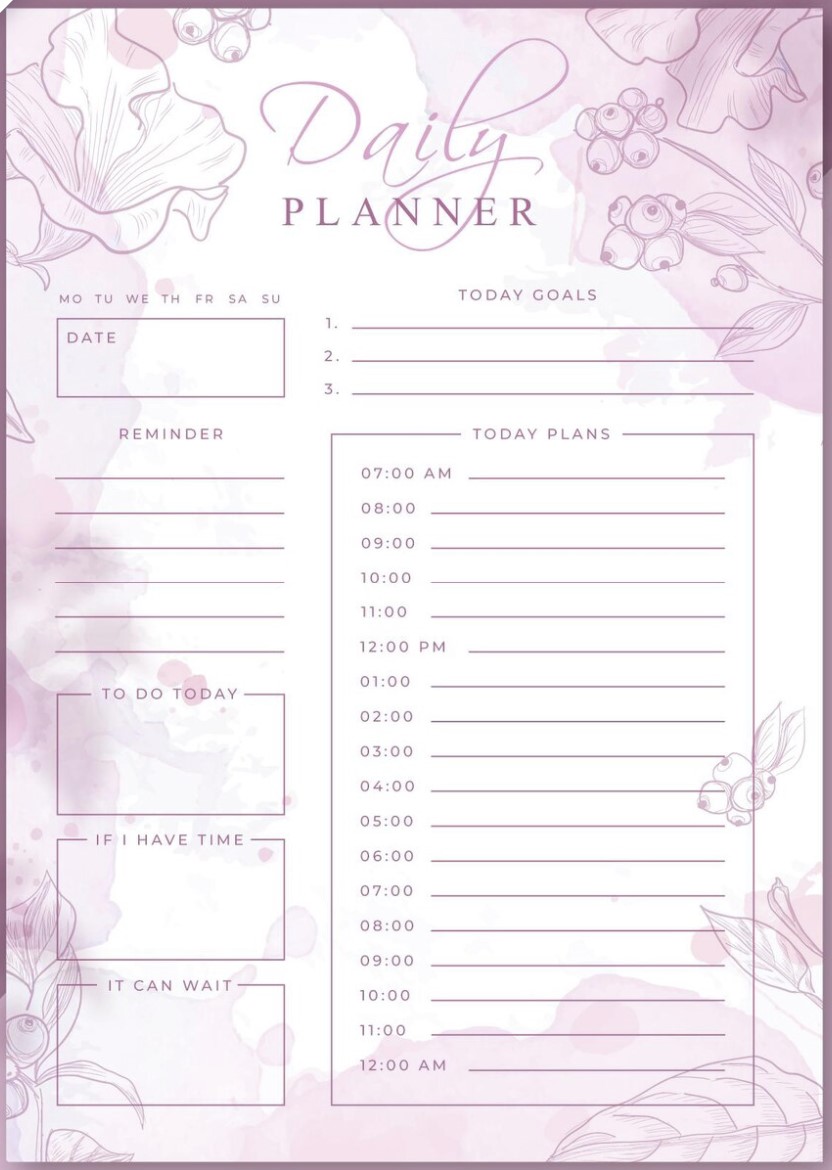 Printable Daily Planner 