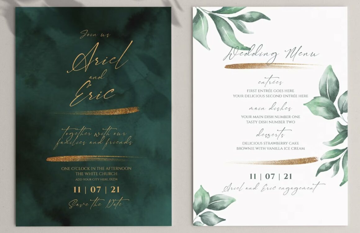 Wedding invitation template