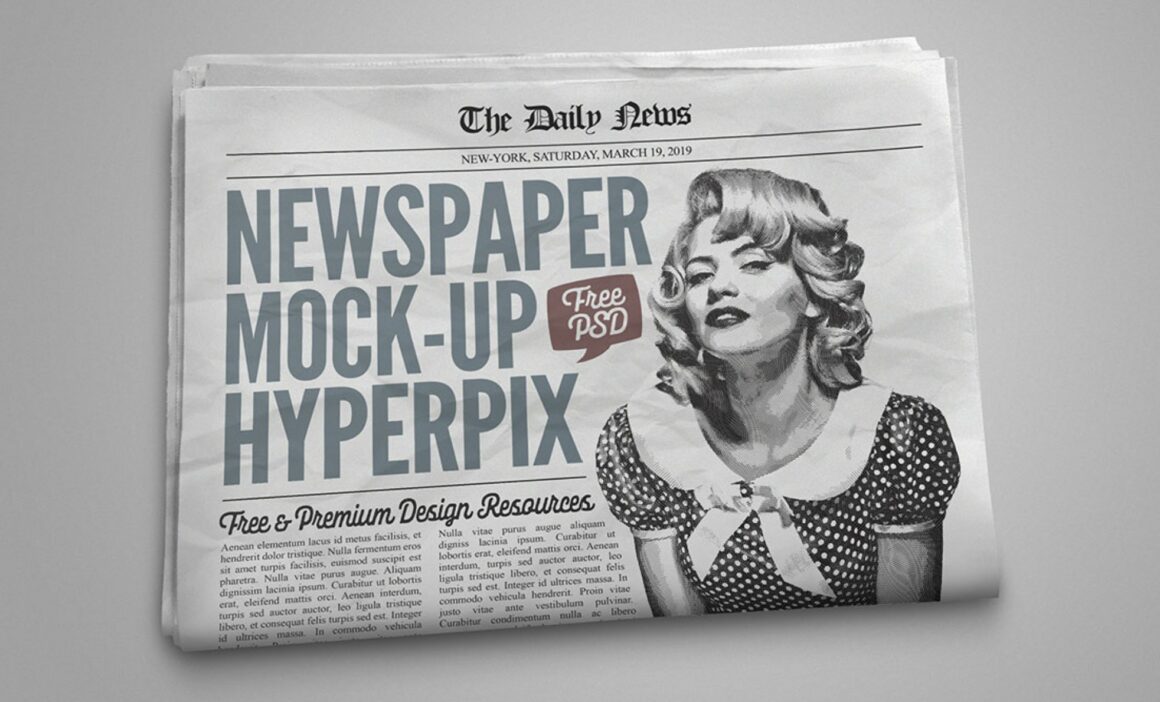 Free Newspaper Mockup 