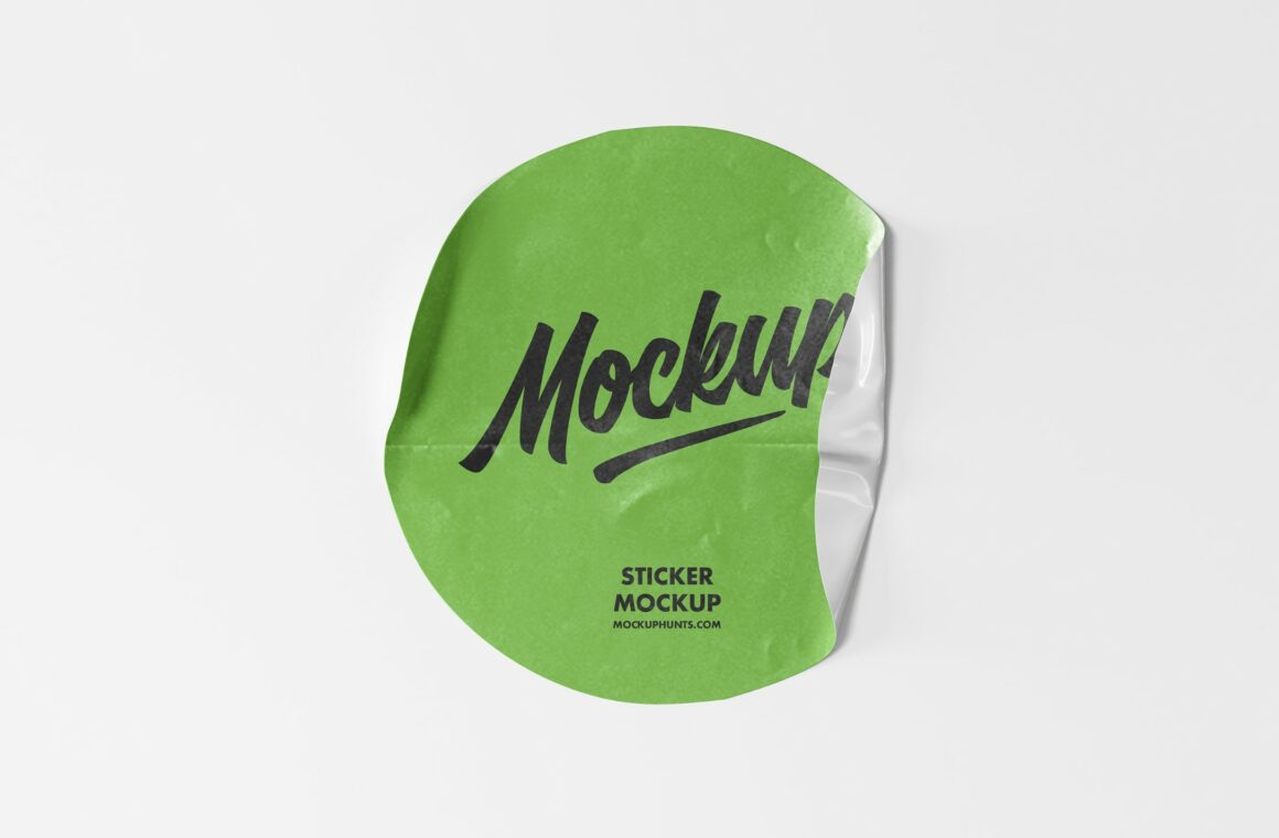 Free Simple Sticker Mockup