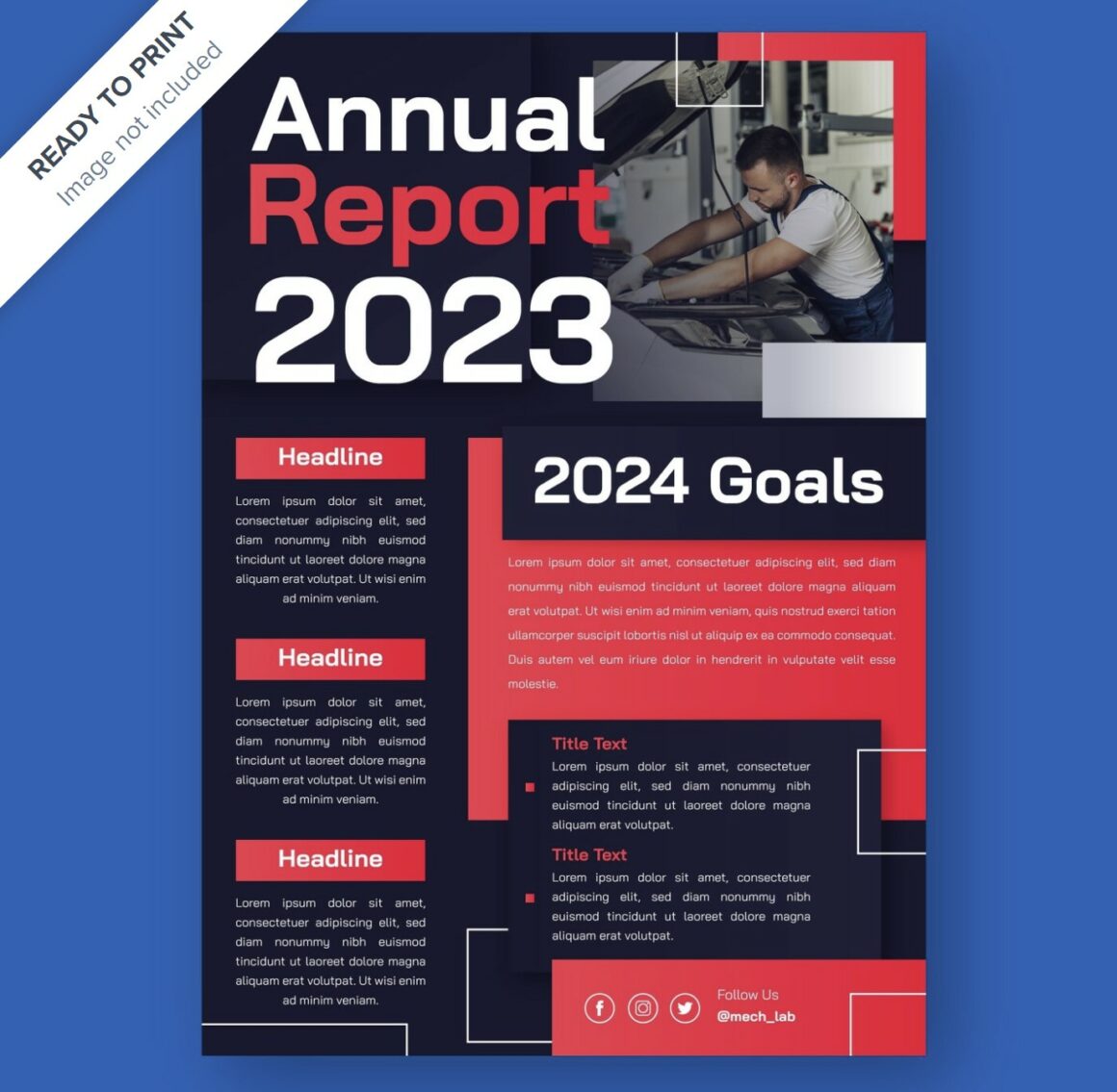 Free service annual report template