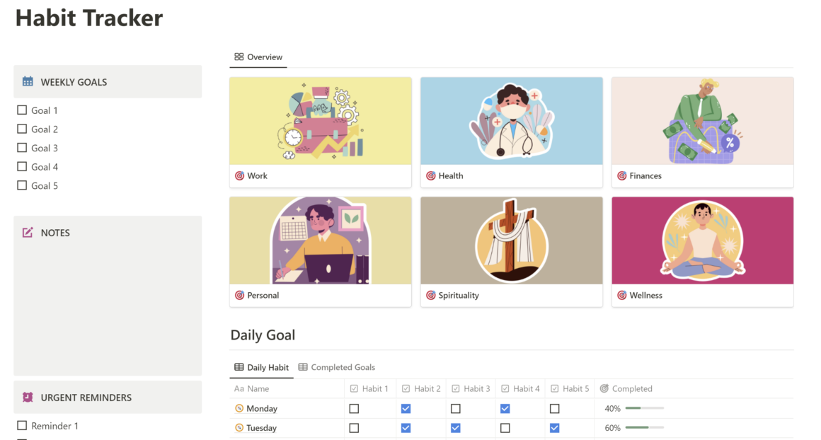 Notion Habit Tracker
