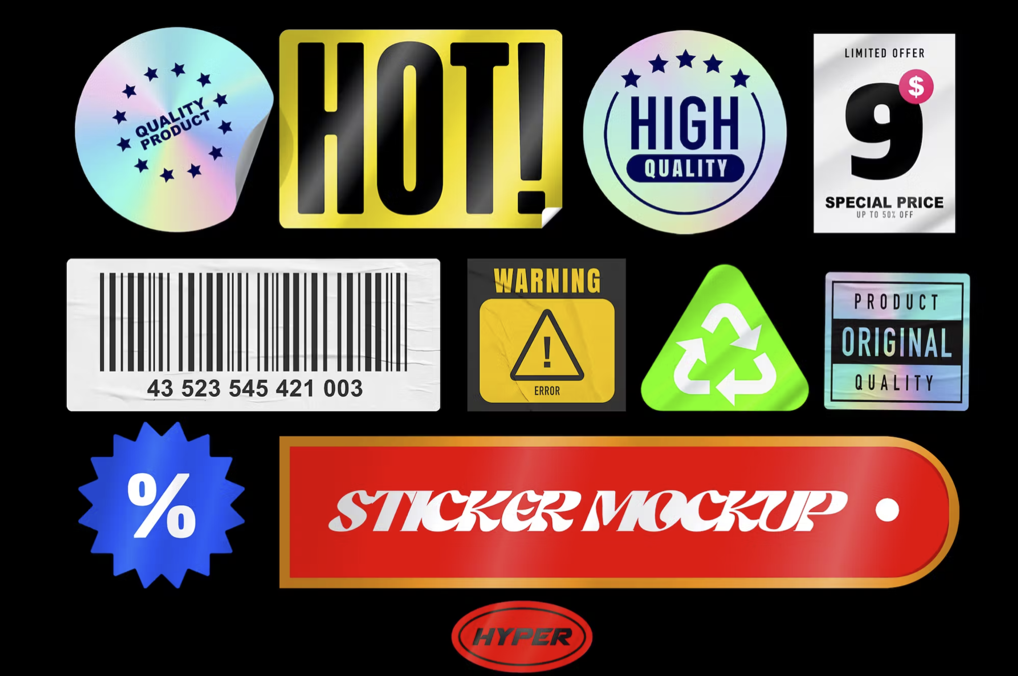 Sticker Mockups 16