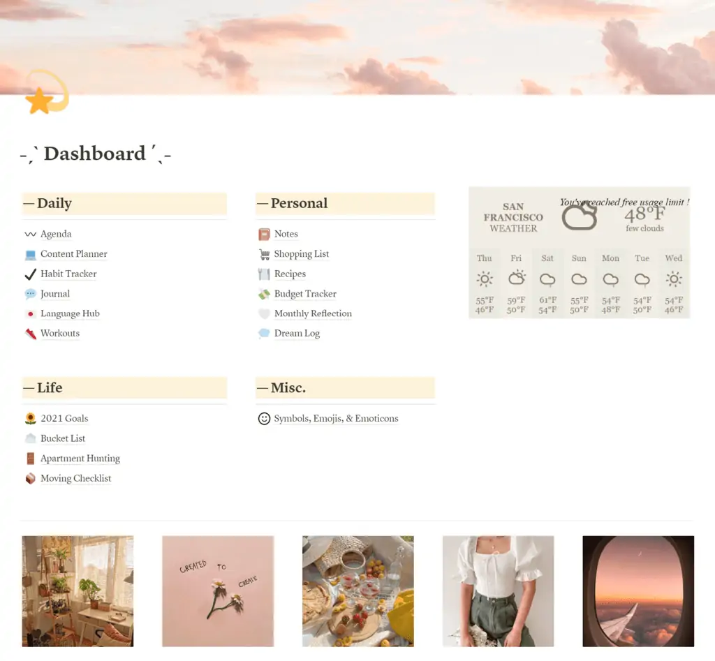 25 Aesthetic Notion Templates   Aesthetic Notion Template 7.webp