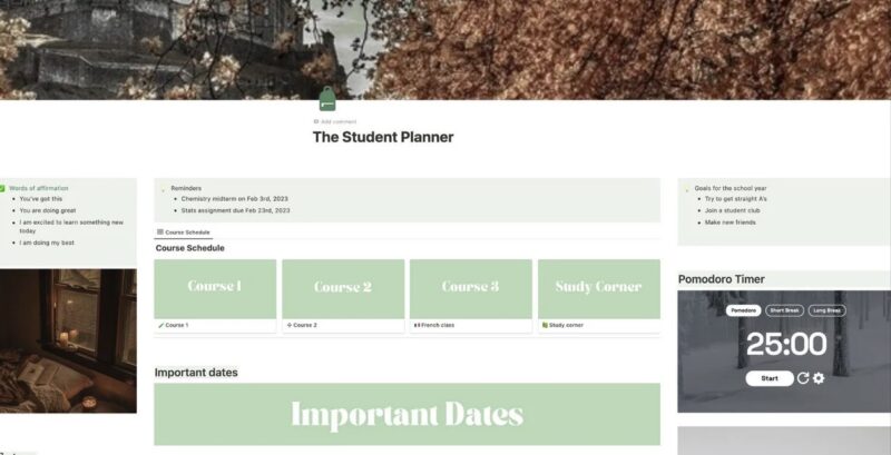 16 Aesthetic Free Notion Templates for Students Inspiration 16 Aesthetic Free Notion Templates for Students Inspiration