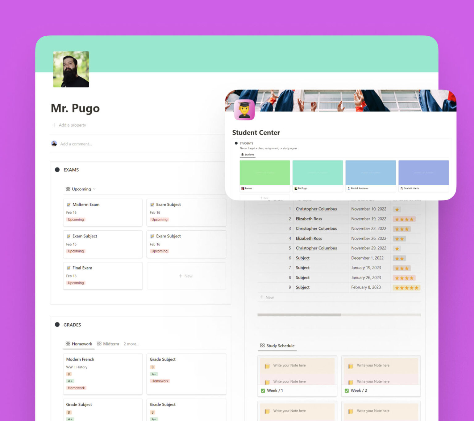 16 Aesthetic & Free Notion Templates for Students Inspiration