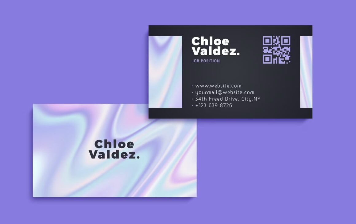 business cards with holographic 