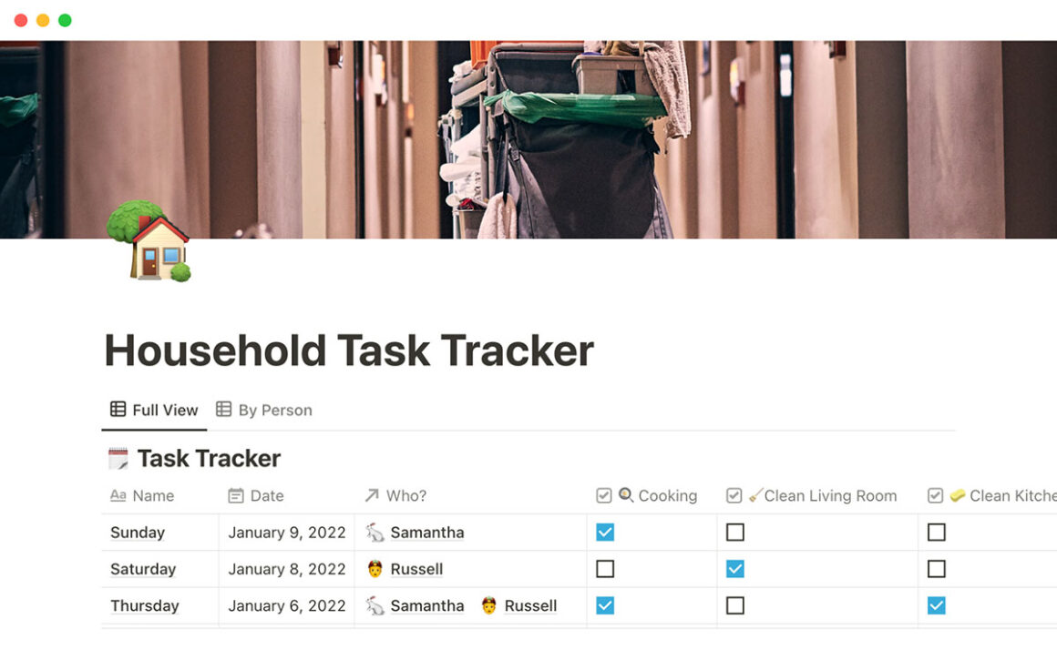 Household task tracker