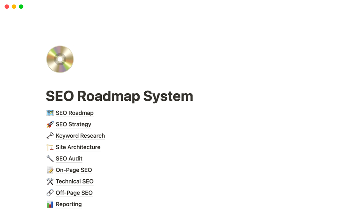 SEO Roadmap Template