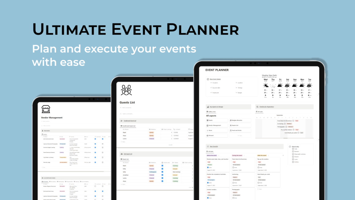 Notion Event Planner