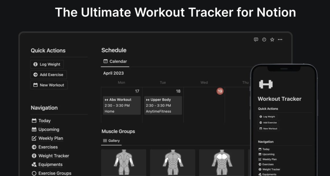 10 Fitness & Workout Notion Templates - Inspiration & Productivity for ...