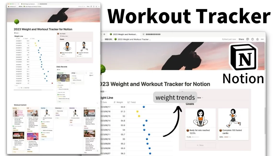 Fitness Notion Template