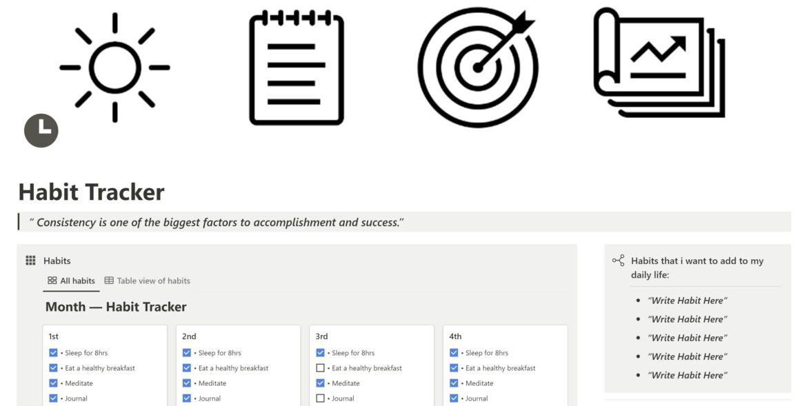  Notion Habit Tracker Templates