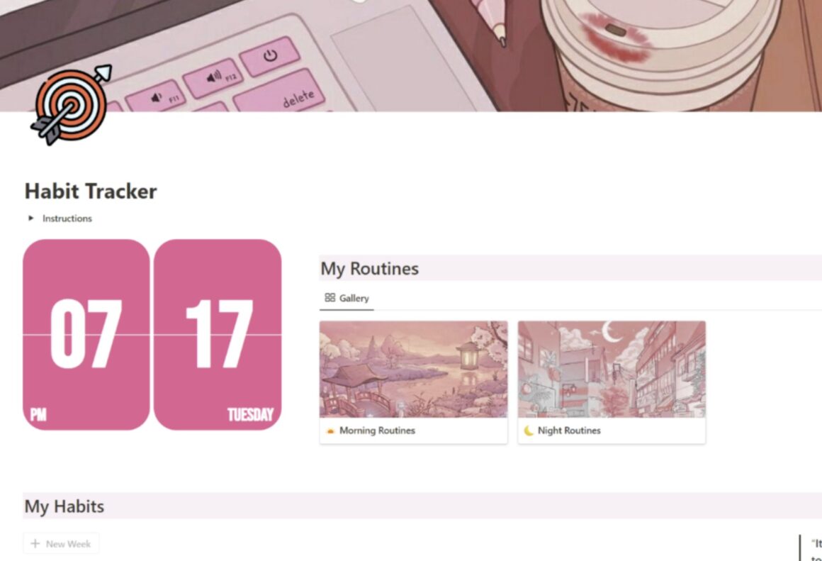 Notion Habit Tracker Templates