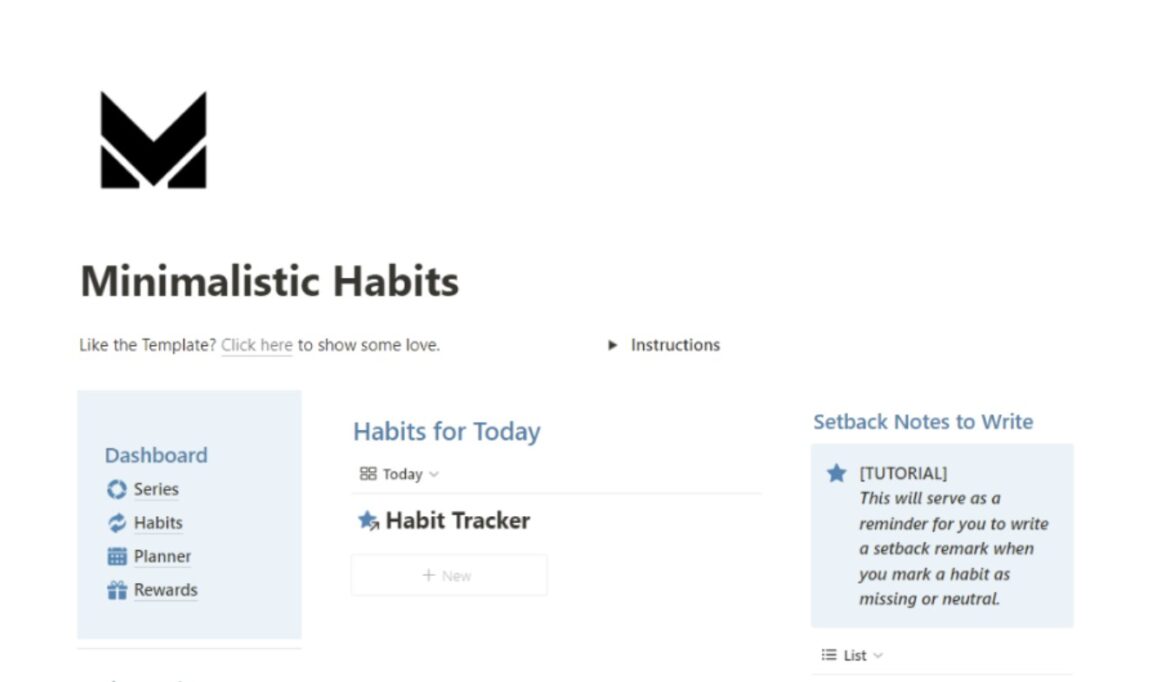 Notion Habit Tracker Templates