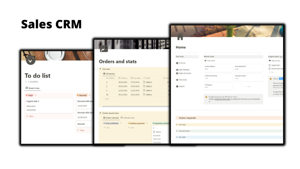 Notion sales templates