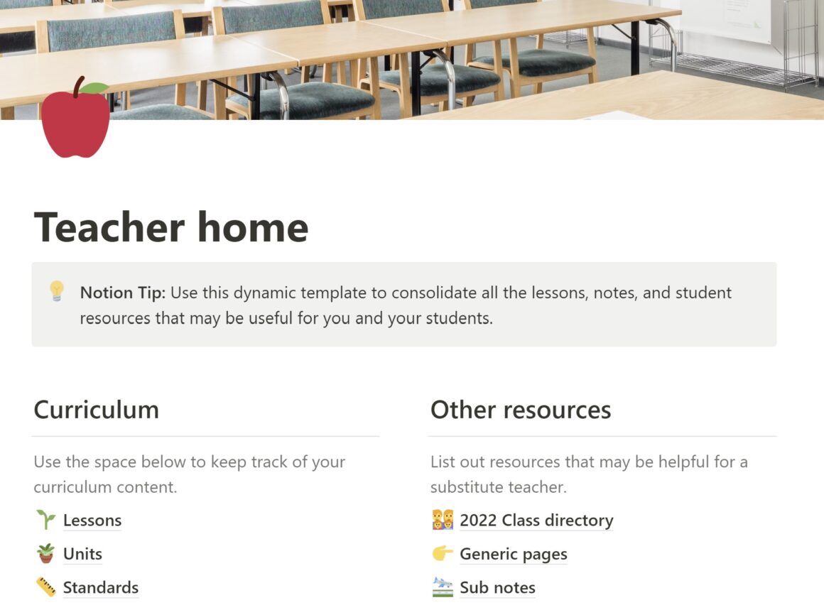 Notion Teachers Templates