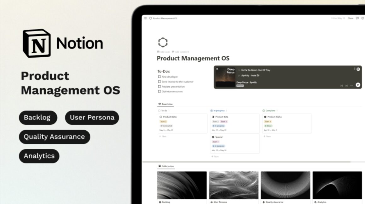 10  Best Notion Product Management Templates Inspiration