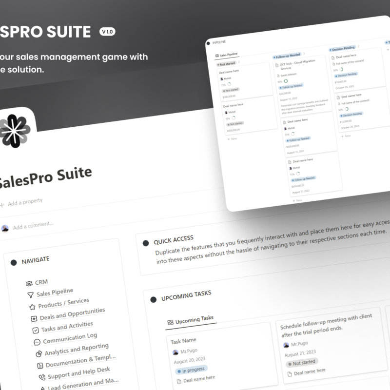 SalesPro Suite - Notion Sales Dashboard