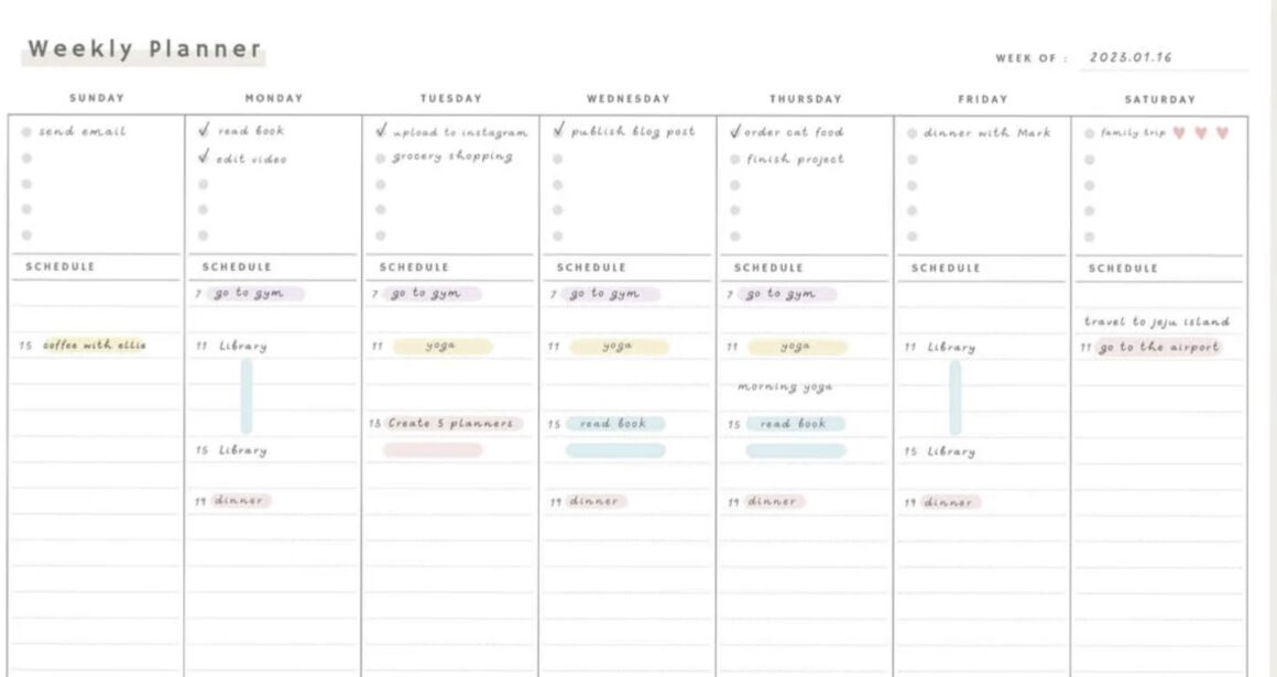  Weekly Planner for Goodnoes