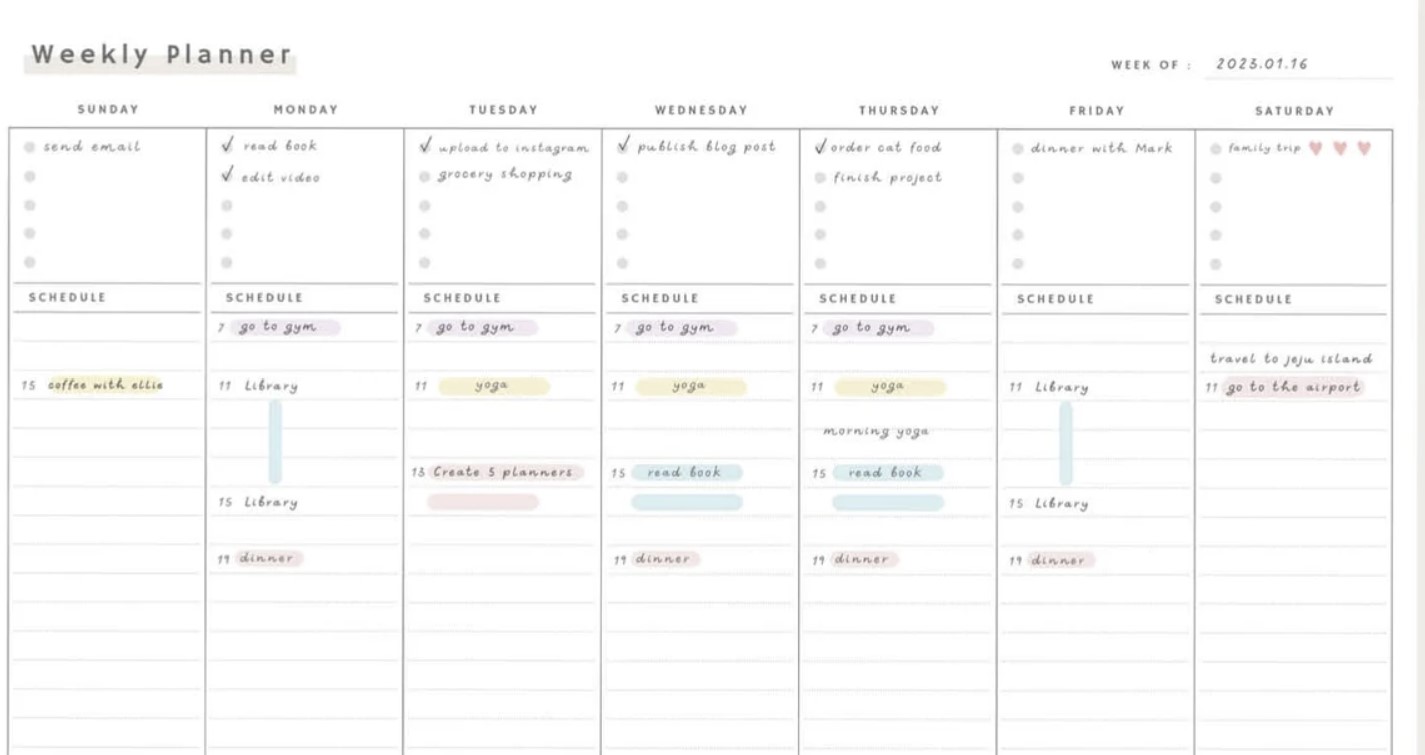 Plan Your Week Like a Pro The 15 Free & Best Weekly Planners