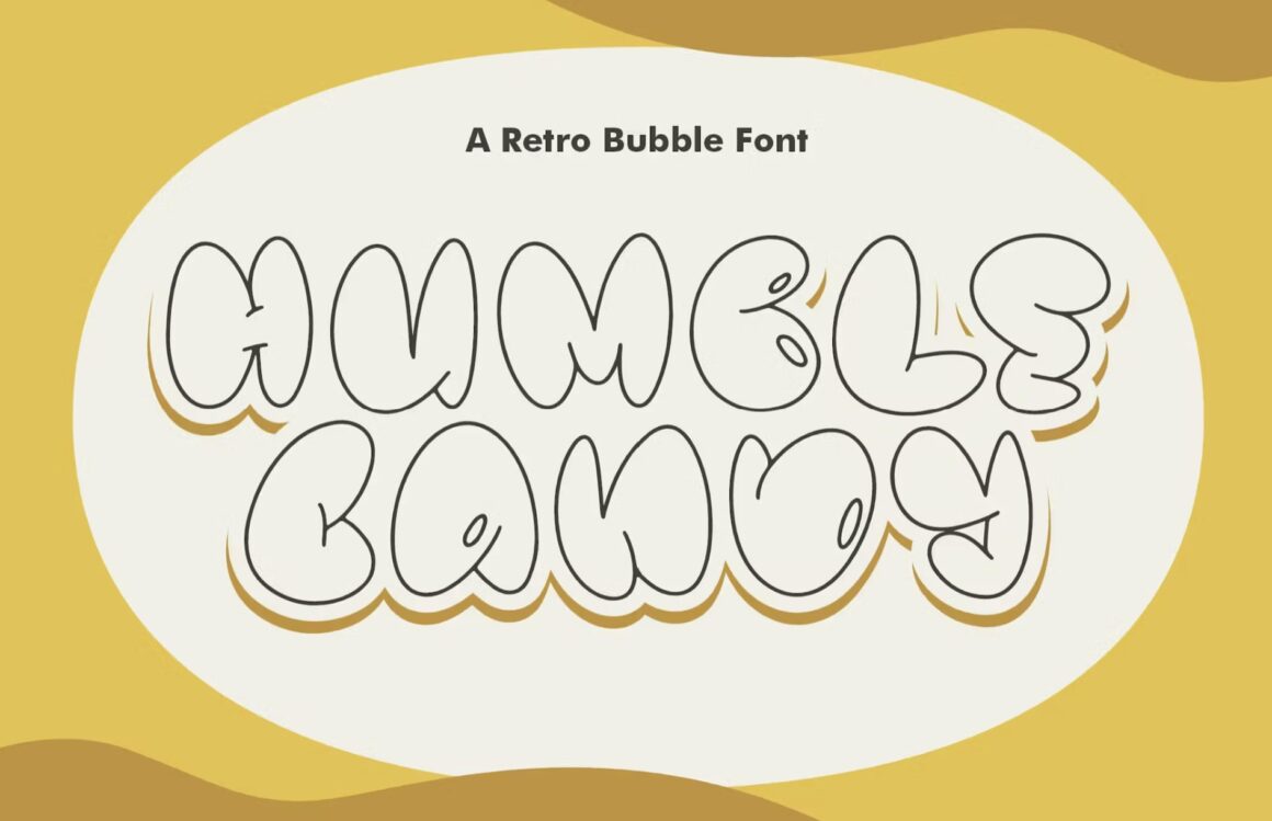 Humble Candy A Retro Bubble Font