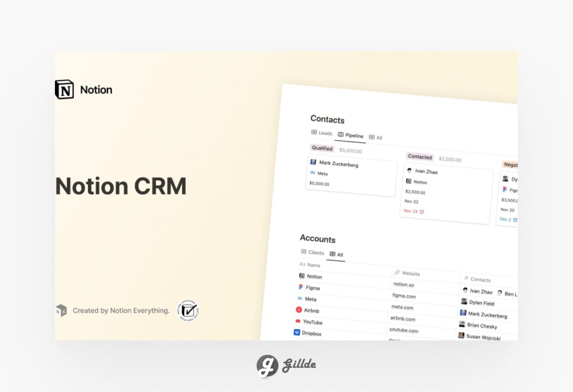 Notion Simple CRM (FREE)