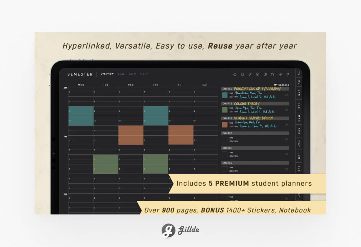 GoodNotes Student Template