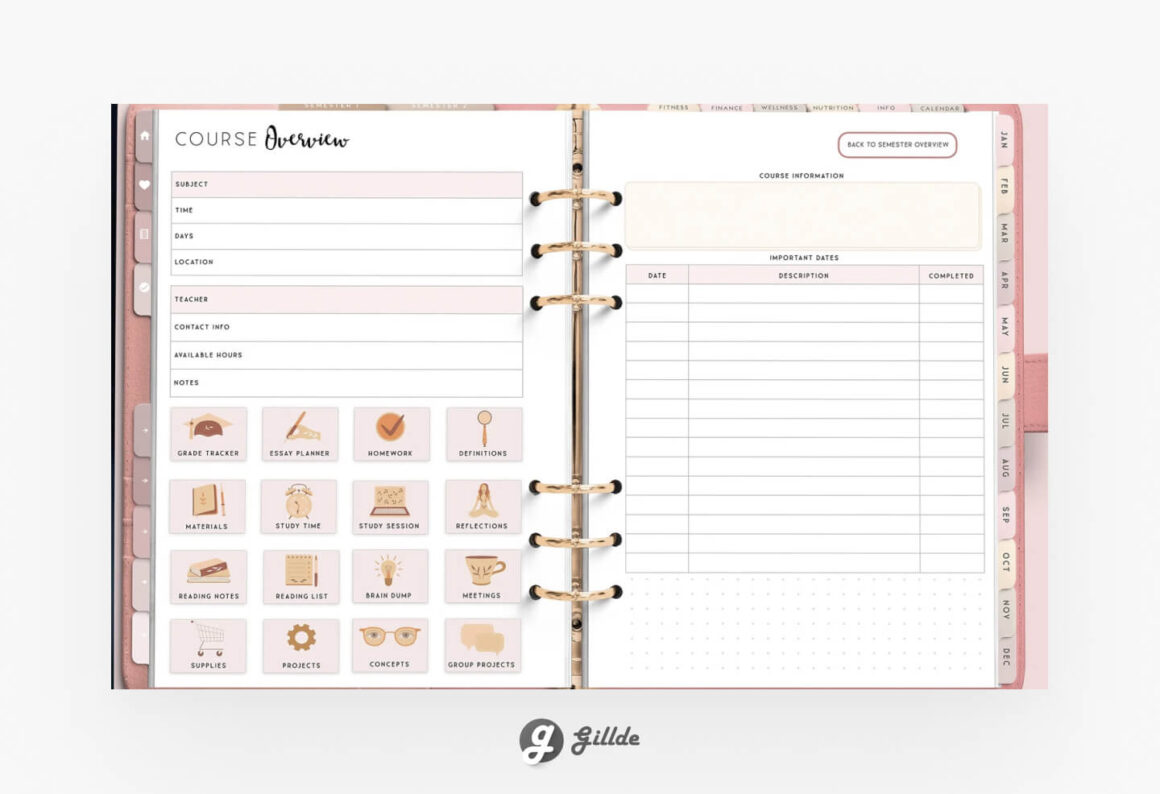 GoodNotes Student Template