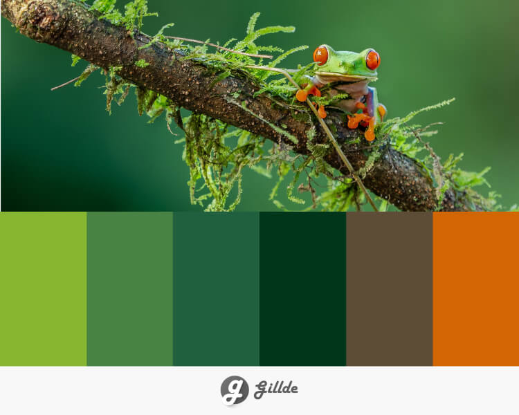 Green color palette Gillde 8