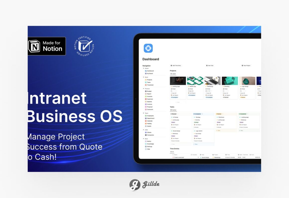 Intranet Business OS Notion Template