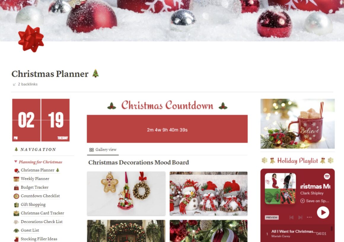 Notion Christmas Templates