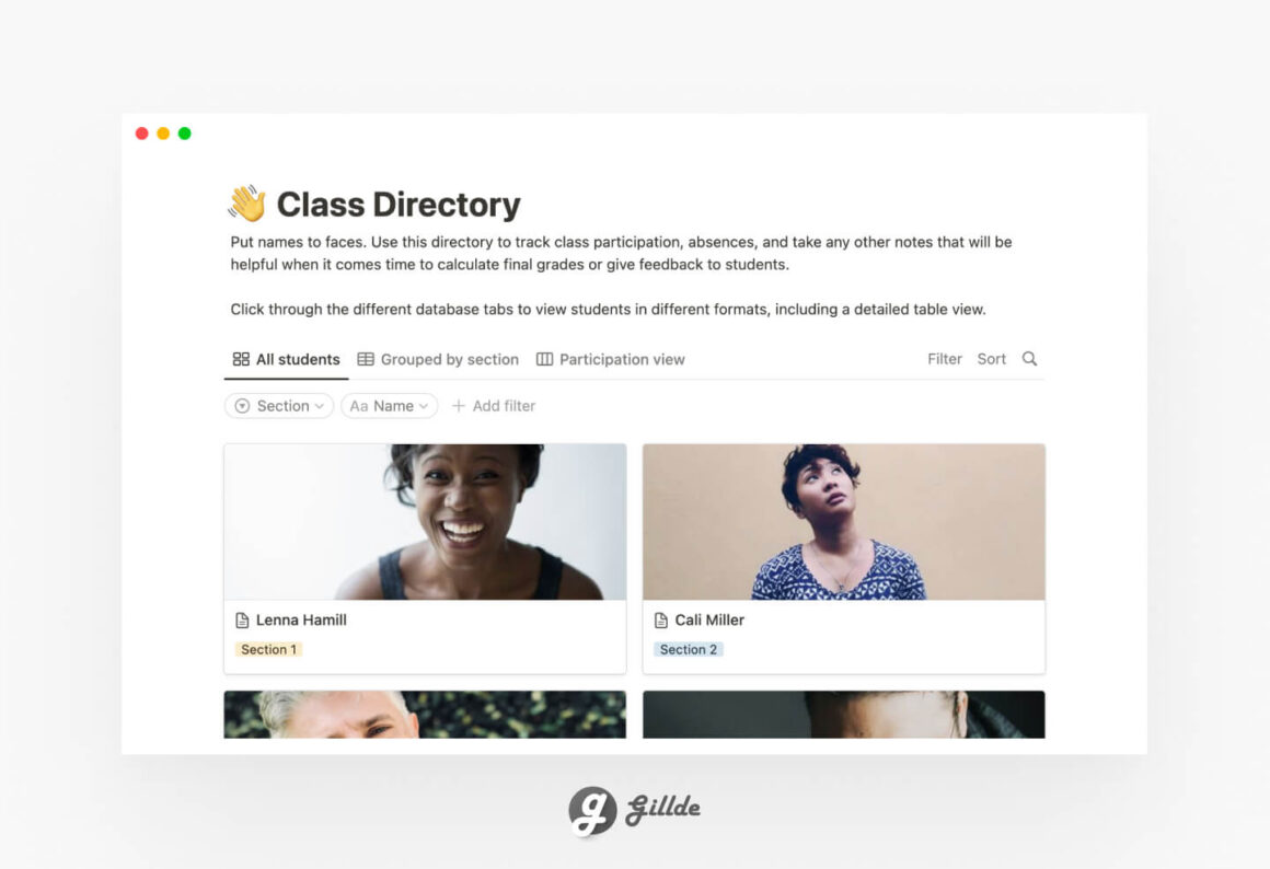 Notion Class Directory (FREE)
