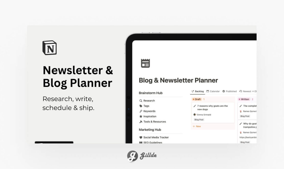 Blog & Newsletter Planner