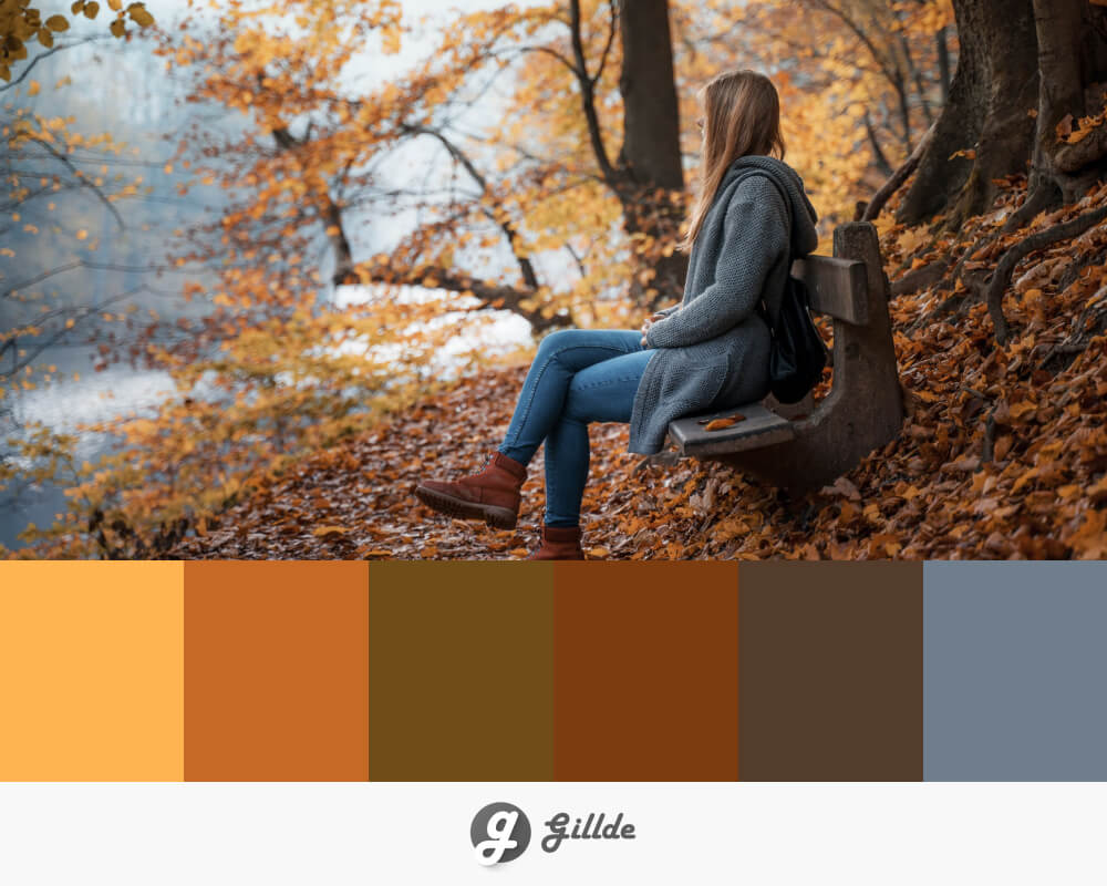 Luminous Tranquility: Radiant and Peaceful Fall Color Palette