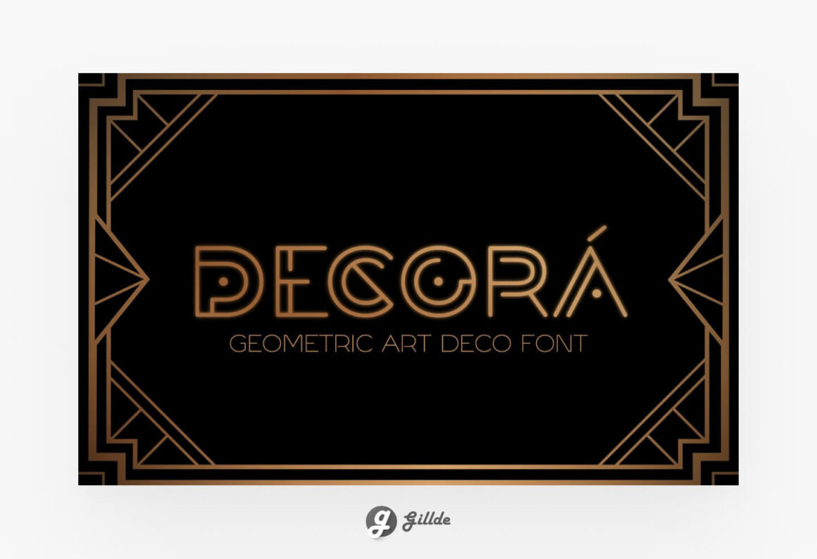DECORÁ Geometric Art Deco Font Free Download