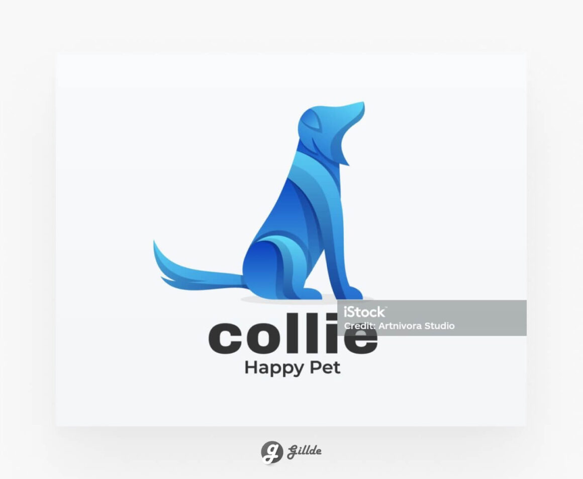 Collie Logo Gradient Colorful Style