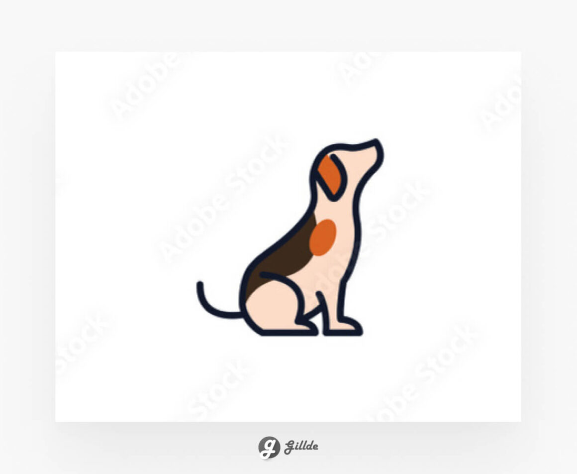 Pet dog icon symbol template