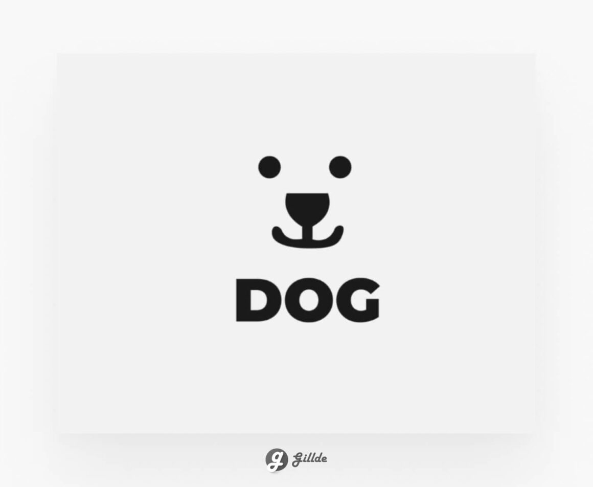 D Letter Logo with head dog