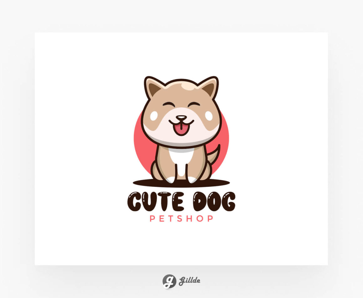 Cute Dog Logo Vector Template